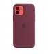 Чехол Apple iPhone 12/12 Pro Silicone Case with MagSafe Plum (MHL23)