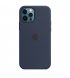 Чехол Apple iPhone 12/12 Pro Silicone Case with MagSafe Deep Navy (MHL43)