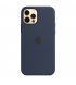 Чехол Apple iPhone 12/12 Pro Silicone Case with MagSafe Deep Navy (MHL43)