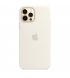 Чехол Apple iPhone 12/12 Pro Silicone Case with MagSafe White (MHL53)