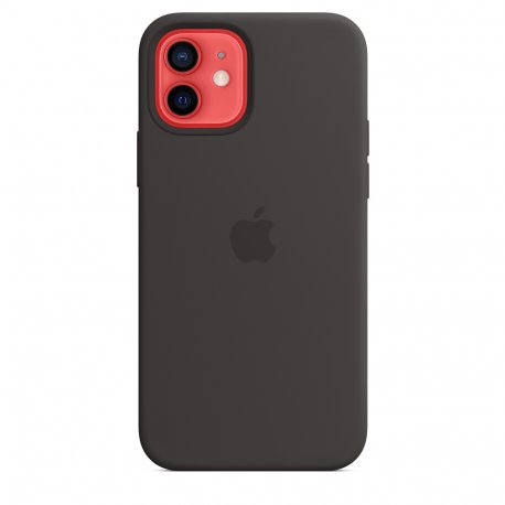 Чехол Apple iPhone 12/12 Pro Silicone Case with MagSafe Black (MHL73)