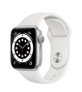 Apple Watch Series 6 40mm (GPS) Silver Aluminum Case with White Sport Band (MG283)
