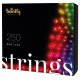 Умная LED Гирлянда Twinkly Strings RGB 250, BT+WiFi, Gen II, IP44, длина 20м, кабель черный (TWS250STP-BEU)