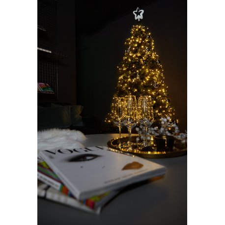 Умная LED Гирлянда Twinkly Strings AWW 400, BT+WiFi, Gen II, IP44, длина 32м, кабель черный (TWS400GOP-BEU)