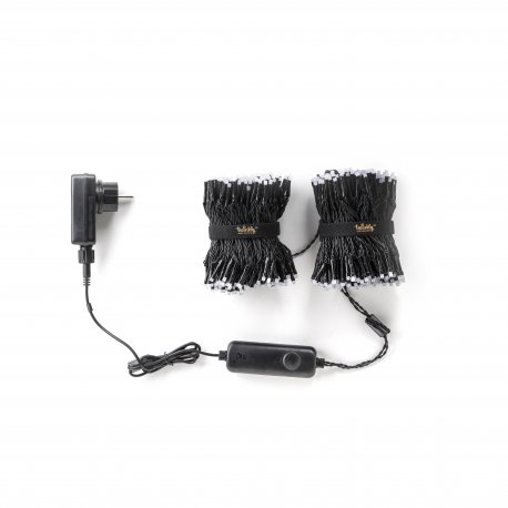 Розумна LED Гірлянда Twinkly Strings RGB 600, BT + WiFi, Gen II, IP44, довжина 48м, кабель чорний (TWS600STP-BEU)