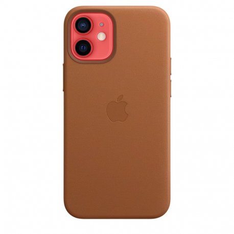 Чехол Apple iPhone 12 Mini Leather Case with MagSafe Saddle Brown (MHK93)
