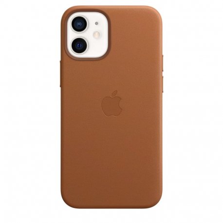 Чехол Apple iPhone 12 Mini Leather Case with MagSafe Saddle Brown (MHK93)