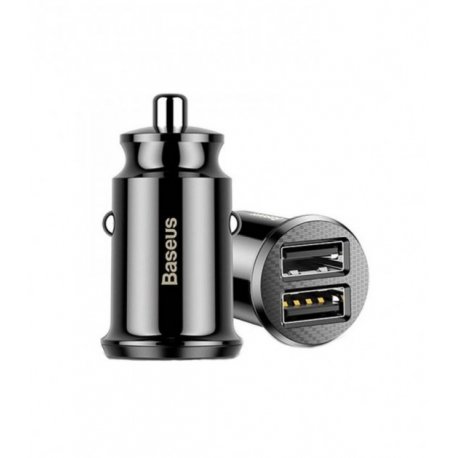 Автомобильное зарядное устройство Baseus Digital Display Dual USB 4.8A Car Charger 24W Silver (CCBX-0S)