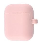 Чехол Silicone Case New with Carbine для Apple Airpods 1/2 Pink Sand