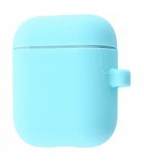 Чехол Silicone Case New with Carbine для Apple Airpods 1/2 Turquoise