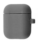 Чехол Silicone Case New with Carbine для Apple Airpods 1/2 Dark Gray