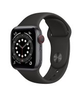 Apple Watch Series 6 40mm (GPS+LTE) Space Gray Aluminum Case with Black Sport Band (M06P3/M02Q3)