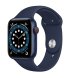 Apple Watch Series 6 44mm (GPS+LTE) Blue Aluminum Case with Deep Navy Sport Band (M07J3)