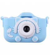 Детская фотокамера Baby Photo Camera Cartoon Cat (Blue)