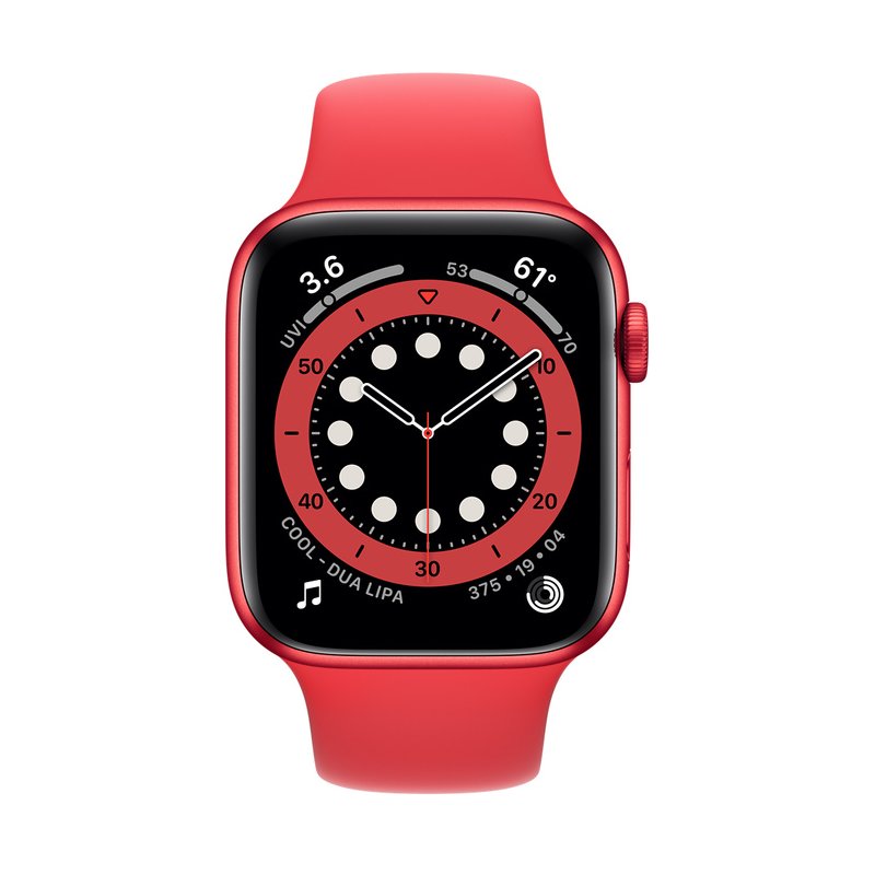 Apple Watch Series 6 44mm (GPS+LTE) Red Aluminum Case with ...
