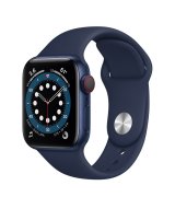 Apple Watch Series 6 40mm (GPS+LTE) Blue Aluminum Case with Deep Navy Sport Band (M06Q3/M02R3)