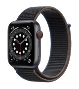 Apple Watch SE 44mm (GPS+LTE) Space Gray Aluminum Case with Charcoal Sport Loop (MYEU2/MYF12)