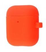 Чехол Silicone Case Slim with Carbine для Apple Airpods 2 Spicy Orange