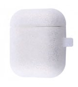 Чохол Silicone Case Slim with Carbine для Apple Airpods 2 Silver/White