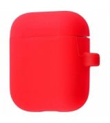 Чехол Silicone Case Slim with Carbine для Apple Airpods 2 Red