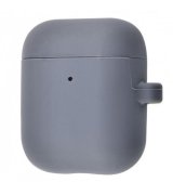 Чехол Silicone Case Slim with Carbine для Apple Airpods 2 Grey