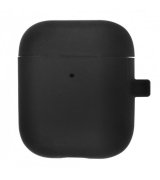 Чехол Silicone Case Slim with Carbine для Apple Airpods 2 Black