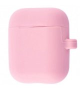 Чехол Silicone Case Slim with Carbine для Apple Airpods 2 Pink