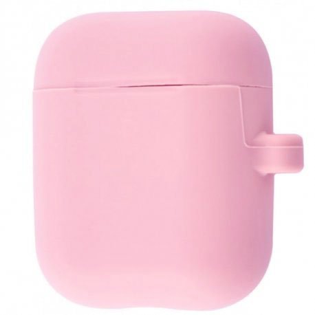 Чехол Silicone Case Slim with Carbine для Apple Airpods 2 Pink