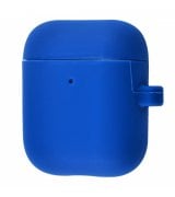 Чохол Silicone Case Slim with Carbine для Apple Airpods 2 Blue Cobalt