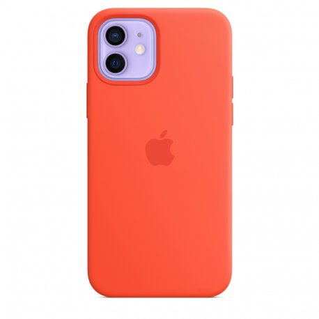 Чехол Apple iPhone 12/12 Pro Silicone Case with MagSafe Electric Orange (MKTR3)