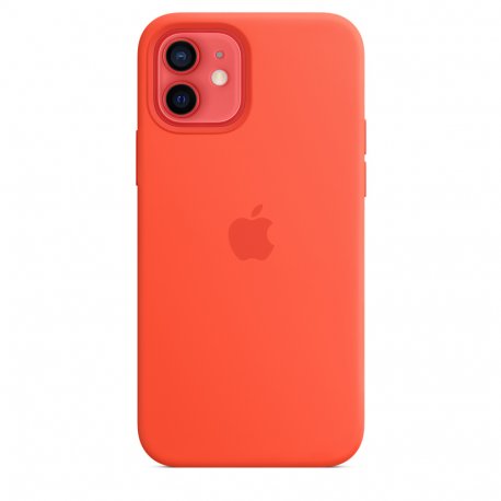 Чехол Apple iPhone 12/12 Pro Silicone Case with MagSafe Electric Orange (MKTR3)