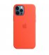 Чохол Apple iPhone 12/12 Pro Silicone Case with MagSafe Electric Orange (MKTR3)