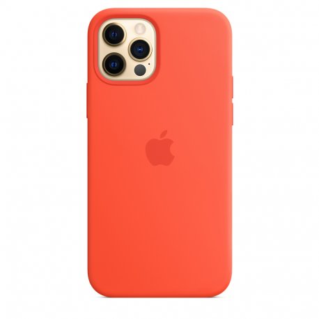 Чехол Apple iPhone 12/12 Pro Silicone Case with MagSafe Electric Orange (MKTR3)