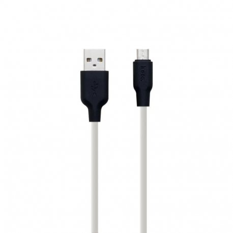 Кабель Hoco X21 Plus USB - MicroUSB 1м Black-White