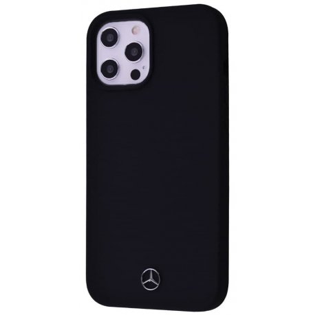 Чехол Silicone Mercedes-Benz Case для Apple iPhone 12/12 Pro Black
