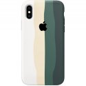 Чехол Rainbow Silicone Case для Apple iPhone X/XS Green