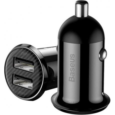 Автомобильное зарядное устройство Baseus Grain Pro 4.8A 2 USB Black (CCALLP-01)