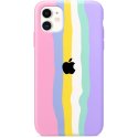 Чехол Rainbow Silicone Case для Apple iPhone 11 Pink