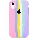 Чехол Rainbow Silicone Case для Apple iPhone XR Pink