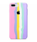 Чехол Rainbow Silicone Case для Apple iPhone 7 Plus/8 Plus Pink