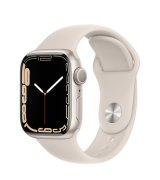 Apple Watch Series 7 41mm (GPS) Starlight Aluminum Case with Starlight Sport Band (MKMY3)