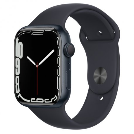 Apple Watch Series 7 45mm (GPS) Midnight Aluminum Case with Midnight Sport Band (MKN53)