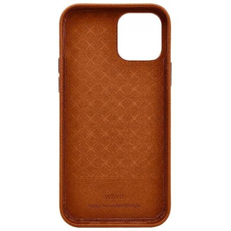Чехол WIWU Calfskin Series для iPhone 13 Pro Brown