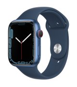 Apple Watch Series 7 45mm (GPS+LTE) Blue Aluminum Case with Abyss Blue Sport Band (MKJA3)