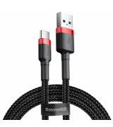 Кабель Baseus Cafule Cable USB to Type-C 3A 1m Red/Black (CATKLF-B91)