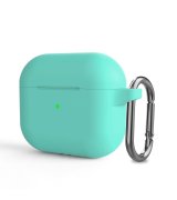 Чехол Silicone Case with Carbine для Airpods 3 Turquoise