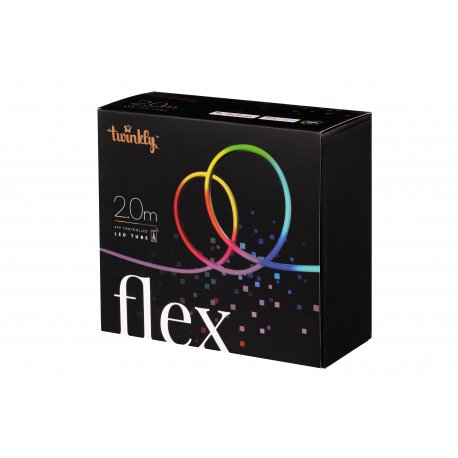 Розумна LED Гірлянда Twinkly Flex RGB, гнучкий контур, IP20, довжина 2м, кабель білий (TWFL200STW-WEU)
