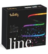 Умная LED Гирлянда Twinkly Line RGB 100, подсветка, Gen II, IP20, длина 1,5м, кабель черный (TWL100STW-BEU)
