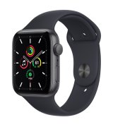 Apple Watch SE 44mm (GPS) Space Gray Aluminum Case w. Midnight Sport Band (MKQ63)