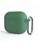 Чехол Silicone Case with Carbine для Airpods 3 Forest Green